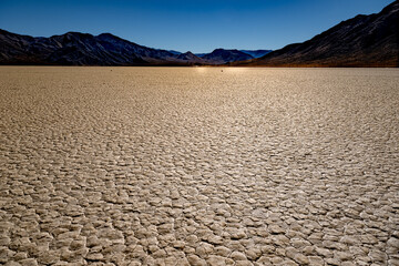 View of The Racetrack and surrounding mountains, Death Valley National Park, California