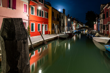 Obraz na płótnie Canvas Night in Burano. Magic of Venice