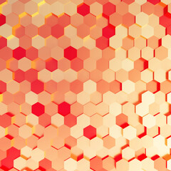 Fototapeta na wymiar Colorful hexagon wall texture background. 3d rendering.
