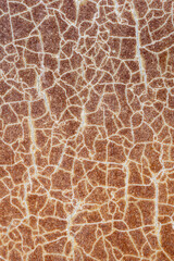 Cracked paint texture brown and white. Wall texture background.