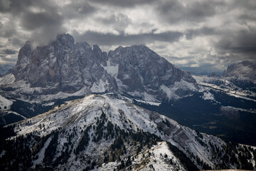 snow covered mountains