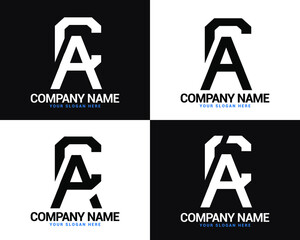 ac Letter logo,ca Letter logo set