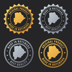 Made in Botswana - gold and silver stamp set. Best quality. Original product.