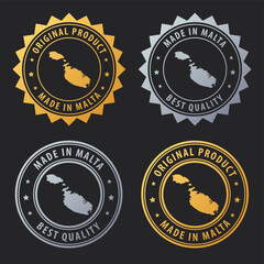 Made in Malta - gold and silver stamp set. Best quality. Original product.