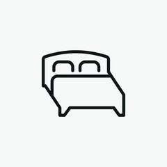 Bed Sleep vector sign icon