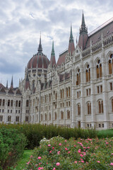 Fototapeta premium North wing of Hungarian parliament detail