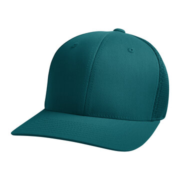Show off your design style like a pro, by using this Side Perspective View Magnificent Cap Mockup In Green Eden Color..