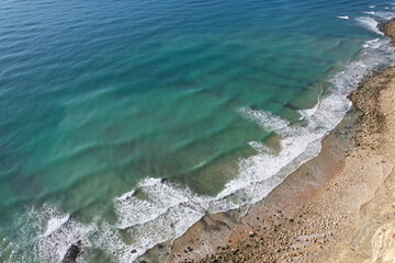 Aerial view fishermen's trail algarve portugal lagos Porto Mós Praia da Luz beach Rocha Negra