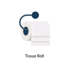 Tissue Roll Flat Icon. Pixel Perfect. For Mobile and Web. stock illustration
