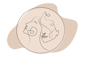 Abstract line portrait