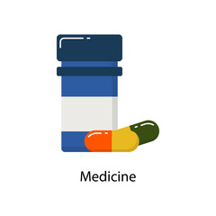 Medicine Flat Icon. Pixel Perfect. For Mobile and Web. stock illustration