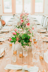 Wedding flower bouquet tables cape