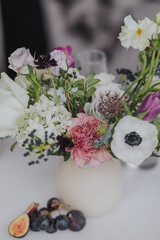 Wedding flower bouquet tables cape