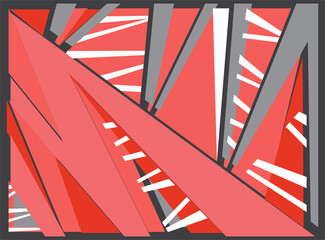 Minimalist background with abstract stripe and triangle pattern