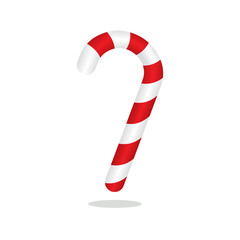 Christmas candy cane vector isolated icone