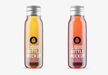 Glass Liquid Bottle Mockup