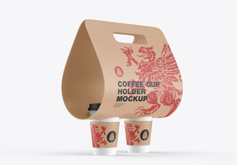 Coffee Cups Holder Mockup