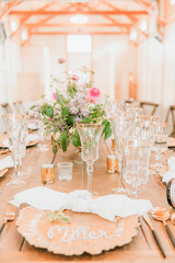 wedding table set for wedding