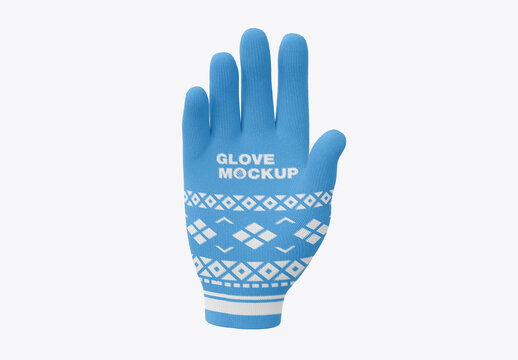 Winter Gloves Mockup