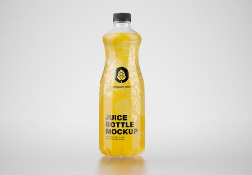 Orange Juice Bottle Mockup