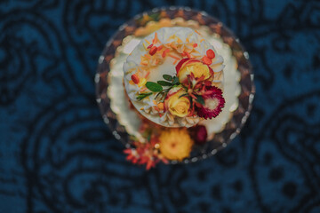 decorated wedding cake dessert table display 