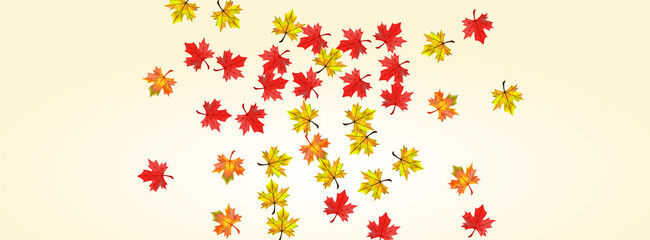 Yellow Plant Background Beige Vector. Leaf Beautiful Template. Red Paper Foliage. Abstract Leaves Design.