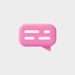 3d icon on white background. Social media concept. Vector illustration in 3d style.