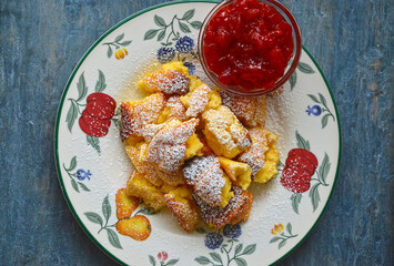 Wiener Kaiserschmarrn - sweet Viennese baked omelette