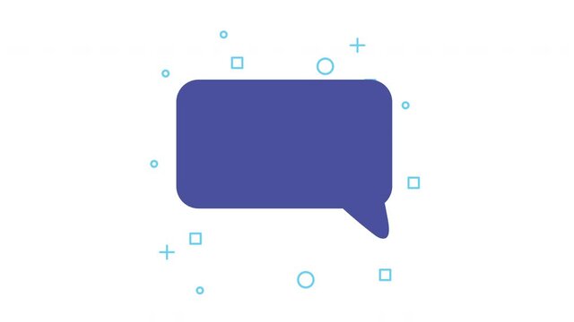speech bubble social media animation