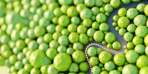 Discover your way and reach your target; original 3d rendering