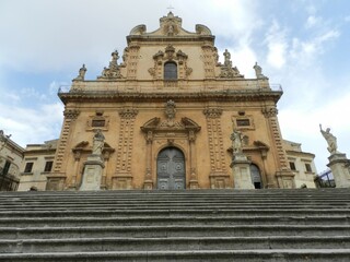 Obraz premium Modica, Sicily, Cathedral of San Pietro, Facade