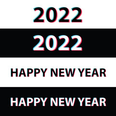 2022 Happy New Year banners - Vector art 