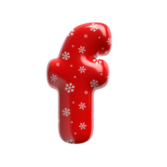 Snowflake letter F - Small 3d christmas font - Suitable for Christmas, Santa claus or Winter related subjects