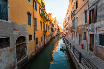 Obraz na płótnie Canvas World famous water channels of Venezia, Veneto, Italy.
