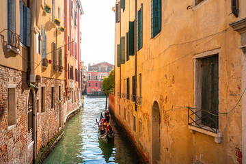 Fototapeta na wymiar World famous water channels of Venezia, Veneto, Italy.