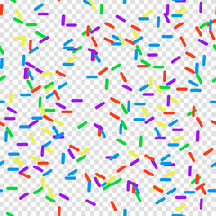 Sprinkles Seamless Pattern - Colorful sprinkles on solid background repeating pattern design. Vector illustration