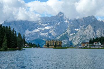 lake in the mountains - dolomites