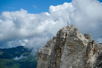 clouds over the mountain - dolomites