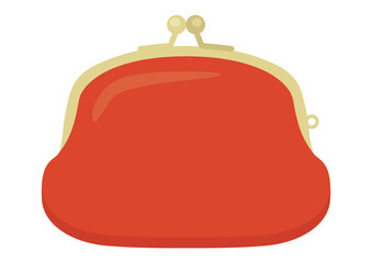 赤いがま口財布