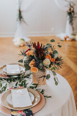 wedding reception dinner table decorations 