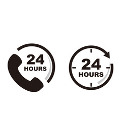24 hours set icon vector illustration sign