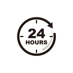 24 hours icon vector illustration sign