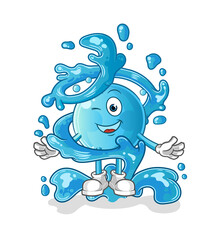 bubble fresh with water mascot. cartoon vector