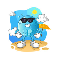 bubble sunbathing in summer. character vector