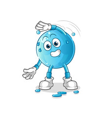 bubble stretching character. cartoon mascot vector