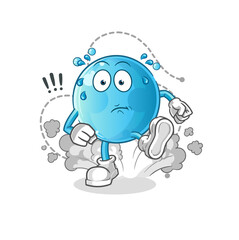 bubble running illustration. character vector