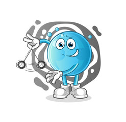 bubble hypnotizing cartoon. cartoon mascot vector
