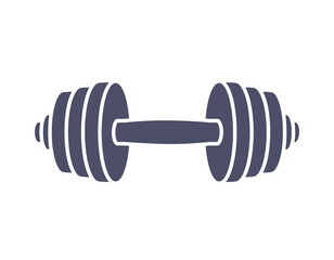 Dumbbell or barbell gym vector icon