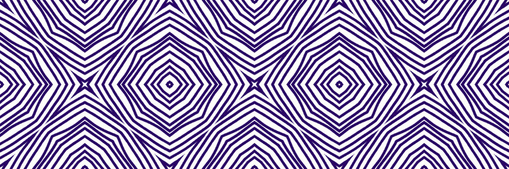 Fototapeta premium Mosaic seamless border. Purple symmetrical
