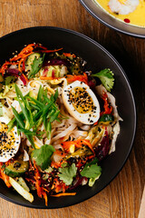 asian salad with vegetables and glass noodles